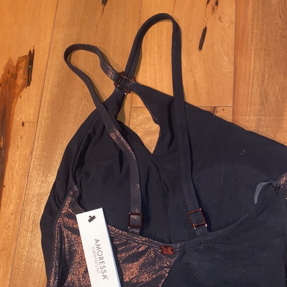 NWT - AMORESSA SWIMWEAR BY MIRACLESUIT LUNAR ECLIPSE ONE PIECE SWIMSUIT - SIZE 8 - Picture 11 of 16